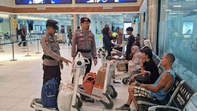 Arus Balik di Bandara Hang Nadim Mulai Padat, Polda Kepri Perketat Pengamanan