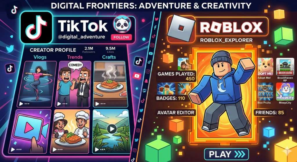 Akun Tiktok dan Roblox