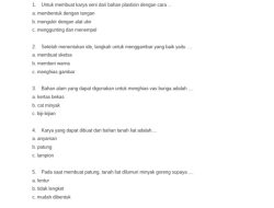 Contoh Soal Ujian Akhir Tahun SBdP Kelas 2 SD