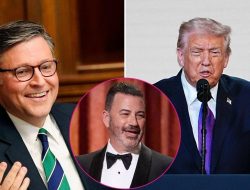 Kimmel’s “Undercarriage Award” Roasts Mike Johnson’s Trump Praise