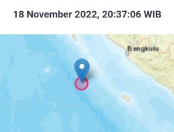 BMKG Melaporkan Gempa di Enggano, Bengkulu, 26 April 2026