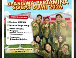 Pertamina Buka Pendaftaran Beasiswa Sobat Bumi 2026 di Hardiknas, Cek Syaratnya