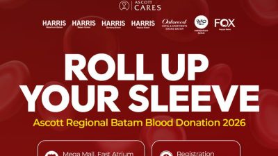 Ascott Regional Batam Gelar Donor Darah di Mega Mall Besok, 100 Orang Pertama Dapat Beras 5 Kg