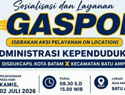 2 Juli 2026, Disdukcapil Batam Gelar GASPOL di Batu Ampar, Urus Akta Hingga KTP-el Gratis