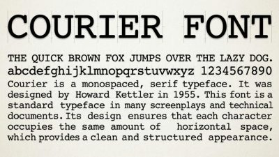 Font courier