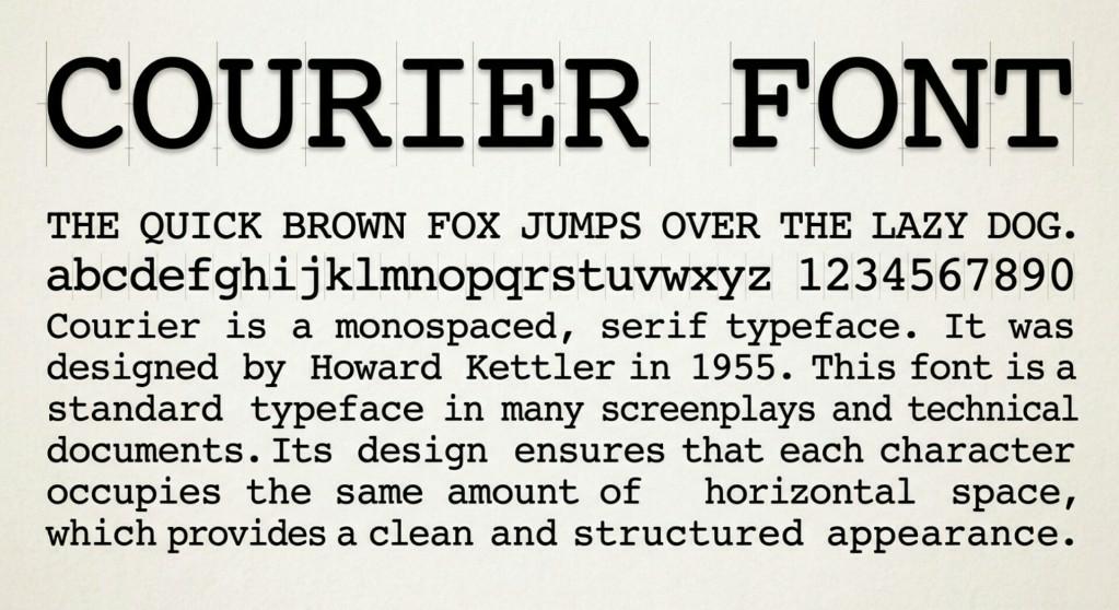 Font courier