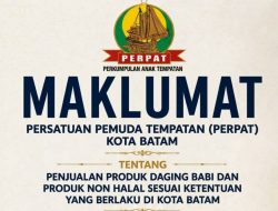 PERPAT Batam Keluarkan Maklumat Aturan Jual Daging Babi