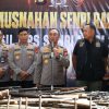 397 Senpi Rakitan Ilegal Dimusnahkan di Polda Sumsel, Ada yang Diserahkan Sukarela