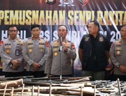 397 Senpi Rakitan Ilegal Dimusnahkan di Polda Sumsel, Ada yang Diserahkan Sukarela