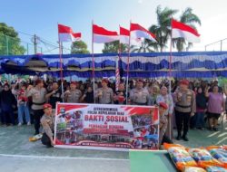 Ditreskrimsus Polda Kepri Bagikan Bendera Hingga Sembako ke Warga Nongsa