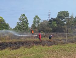 Ilalang Terbakar di Lahan Kosong Batam Kota, Api Padam dalam 45 Menit