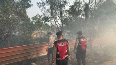 Lahan di Rempang dan Nongsa Terbakar, Brimob Polda Kepri Turun Tangan