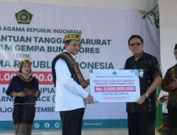 Menag Nasaruddin Umar ke Flores, Salurkan Bantuan Gempa Rp 3 Miliar