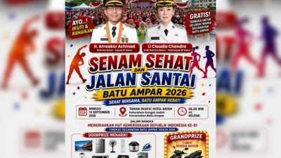 Senam Sehat dan Jalan Santai Batu Ampar Digelar 13 September, Ada Grandprize Sepeda Motor