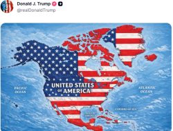 Heboh Trump Unggah Peta AS “Caplok” Amerika Tengah Hingga Islandia, Pemimpin Dunia Murka