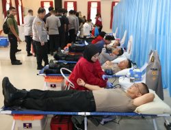 Polda Kepri Kumpulkan 62 Kantong Darah Sambut HUT Humas Polri ke 75