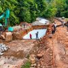 BP Batam Pakai Beton Khusus Perbaiki Jalan Gajah Mada Depan Hotel Vista