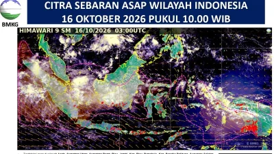 Asap Karhutla dari Kalimantan Terpantau Menjangkau Jakarta hingga Jawa Barat