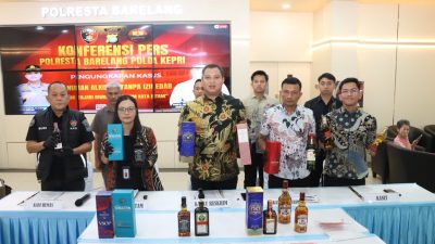 Gudang Mikol Ilegal di Bengkong Batam Digerebek, Jack Daniel’s Hingga Chivas Regal Disita